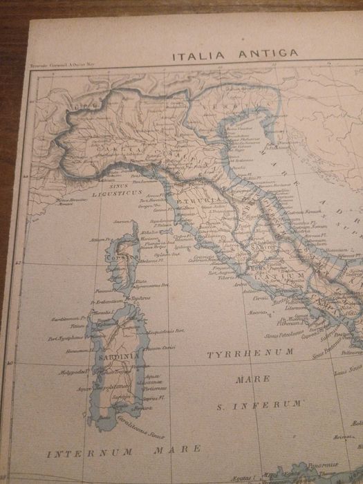 Mapa Italia Antiga (Final Séc XIX, Início Séc XX)