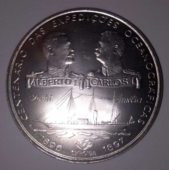 3 moedas de 1.000 escudos em Prata