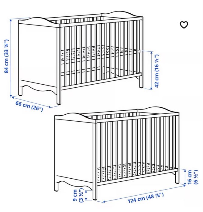 Berço + colchão IKEA