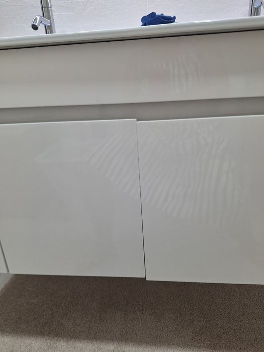 Conjunto móvel casa de banho com lavatório de 2 cubas 120cm