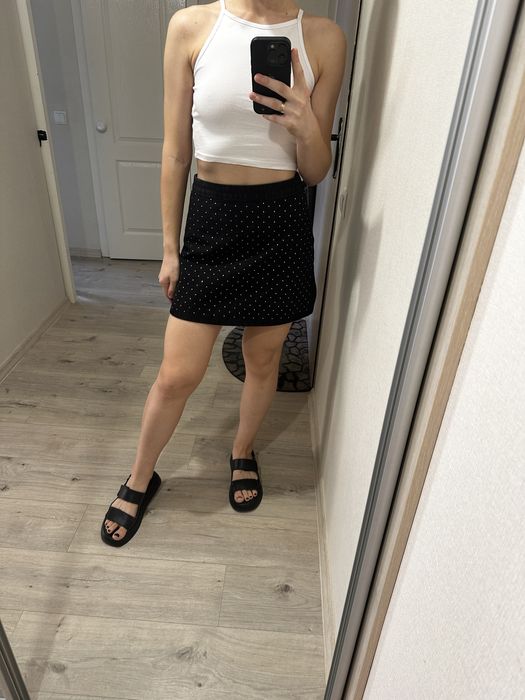 Джинсові міні юбки