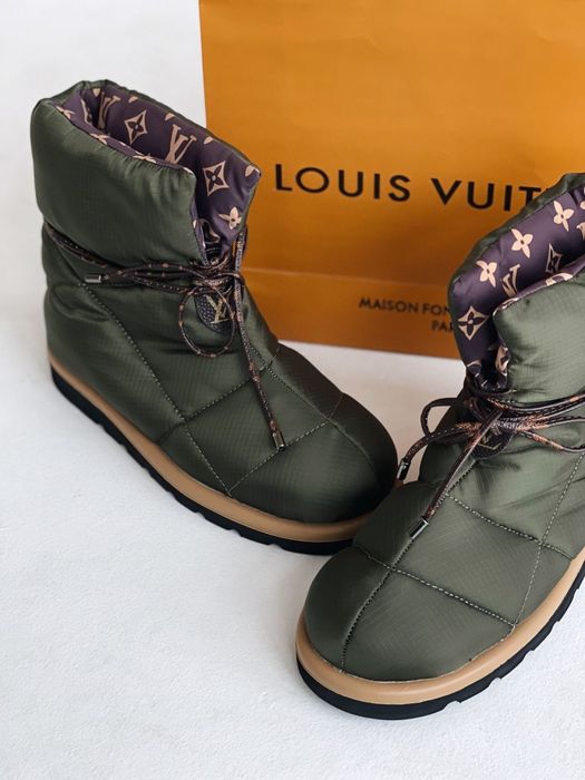 Buty Louis Vuitton khaki pillow puffer zima