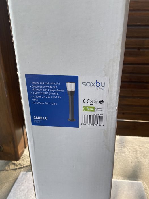zewnętrzna latarnia słupkowa LED Canillo Anthracite Endon Lighting