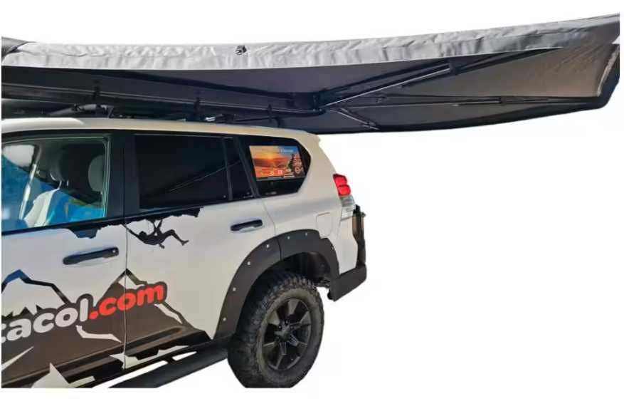 Toldo Lateral 2.5M - Awning 270º - Cinza com luz Led