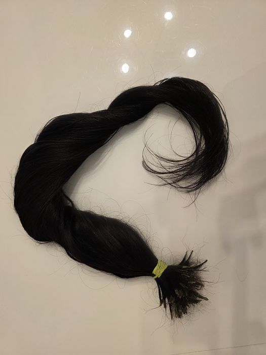 Włosy naturalne ciemny brąz ok 60cm