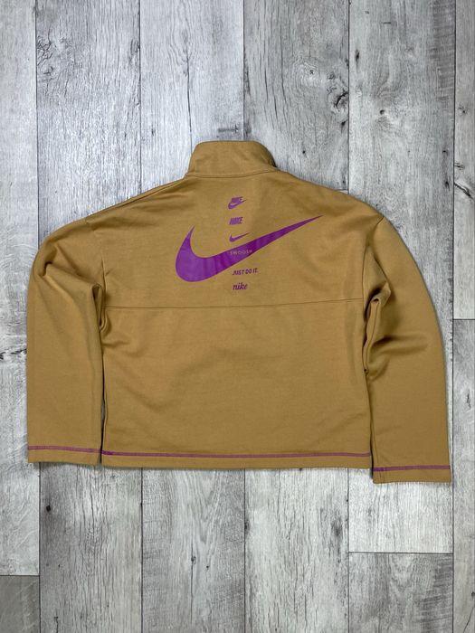 Nike Swoosh кофта толстовка S размер женская на флисе оранжевая