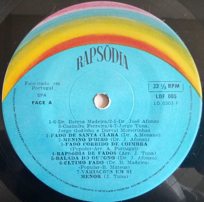 José Afonso, Barros Madeira, etc. - - - - - Coimbra Serenade	- - - 	LP