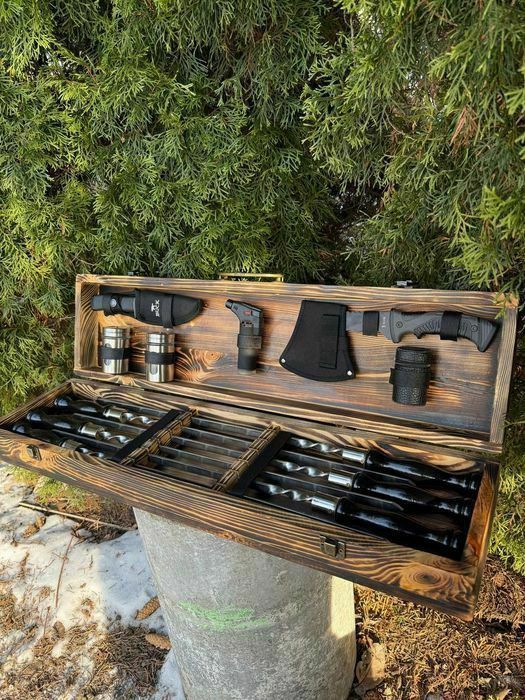 Подарок шампура 3 мм в кейсе зсу мужчине командиру на день рождения