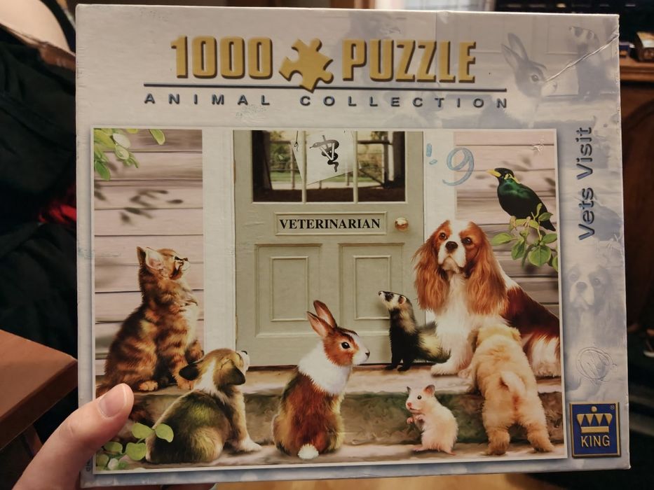 Puzzle King 1000 el niekompletne Vets Visit 5008