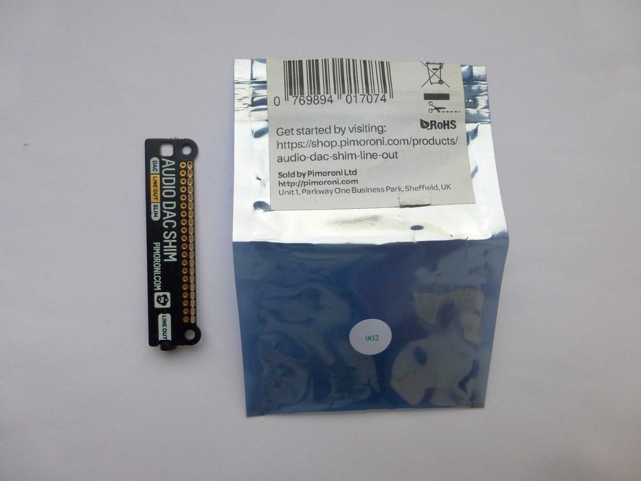 Pimoroni PIM542 Audio DAC SHIM - moduł DAC PCM5100A do Raspberry Pi - I2S wyjście liniowe audio