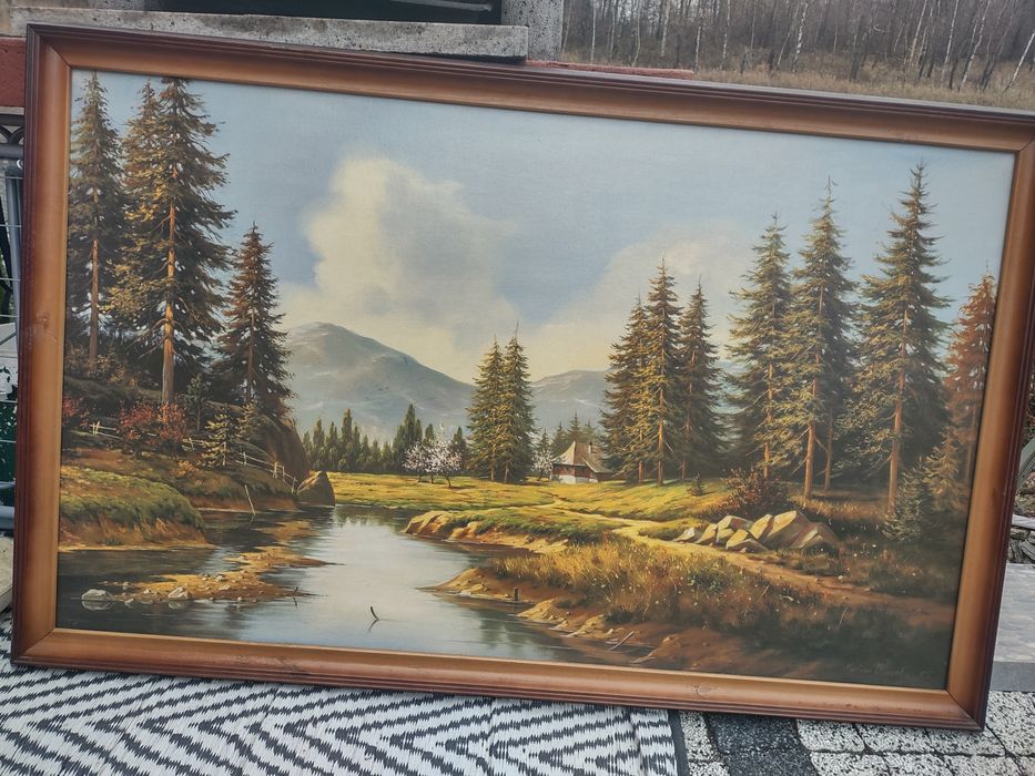 Sprzedam obraz drzewo rzeka.