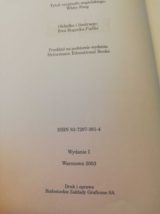 Biały Kieł - Jack London - 2003 rok