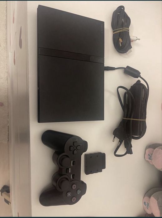 Ps2 slim bom estado c/ comando sem fios oferta 2 jogos