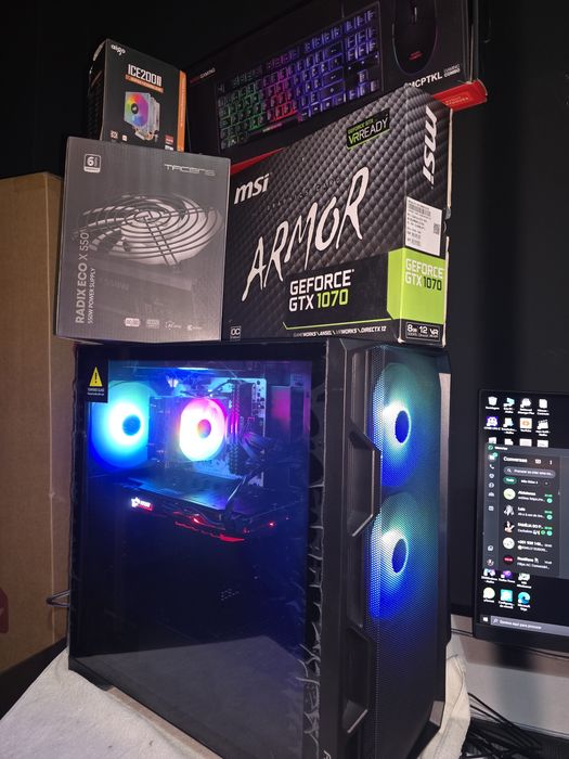 2x PC Gaming RYZEN , GTX 1070 ou 1060, 16GB RAM, teclado rato headphones novos