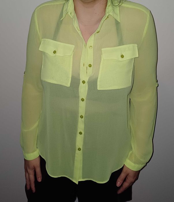 Camisa verde lima como nova