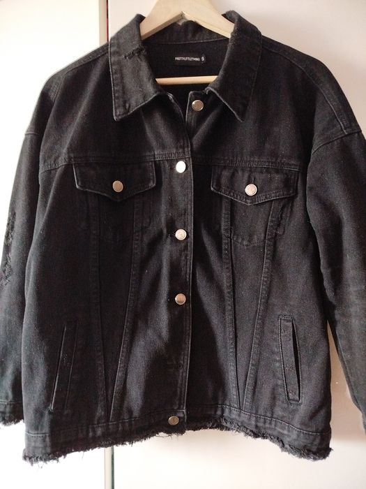 Kurtka czarna jeansowa