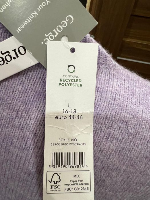 NOWY  Sweter damski srebrna nitka