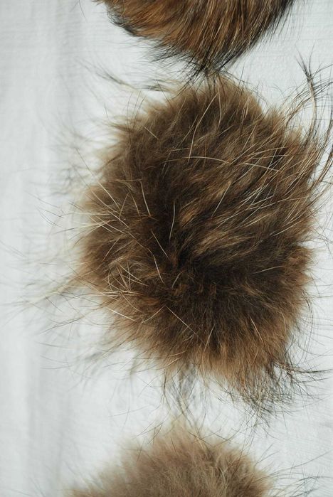 Балабон помпоны балабоны на шапку для шапки   енот енота.