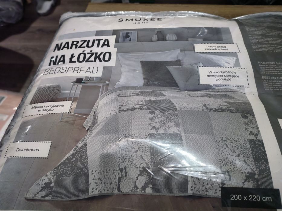 Narzuta na łóżko 200x220cm Dwustronna