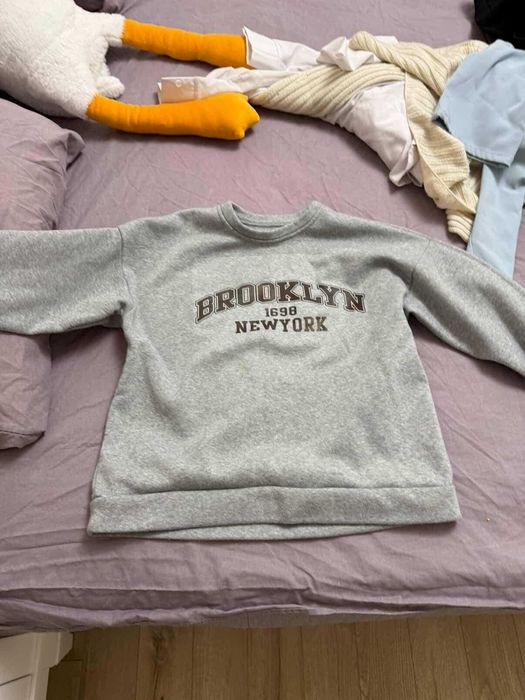 Сірий укорочений світшот