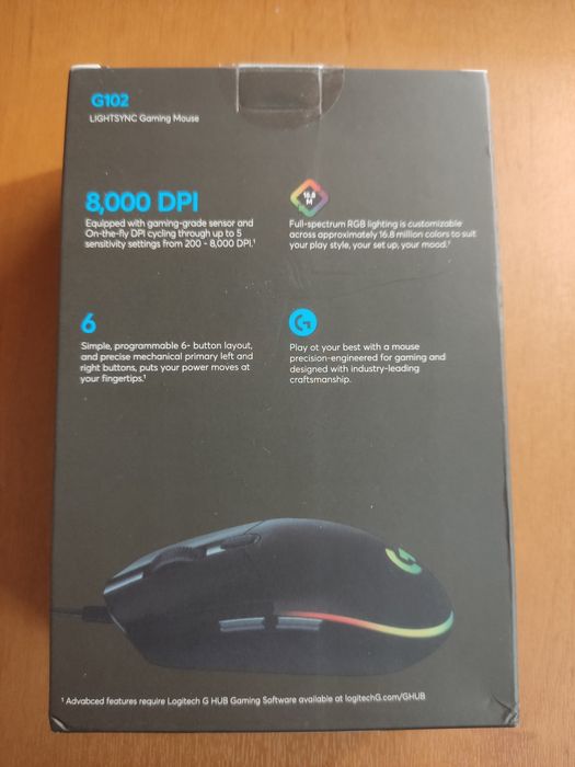 Компьютерная мышка G102 проводная USB для ноутбука компьютера