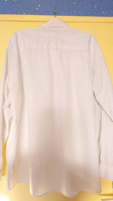 koszula męska biała w cienkie paski c. comberti rozmiar xxl