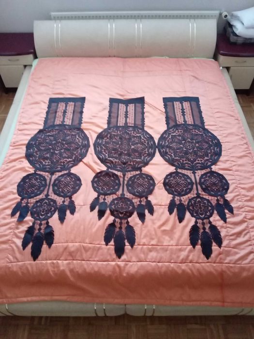 Panel ażurowy firanka czarny 130x45