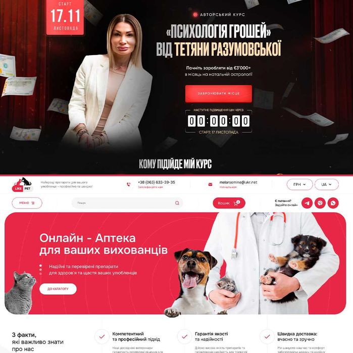 Разработка сайтов | Сайт под ключ | Лендинг | Графический дизайнер