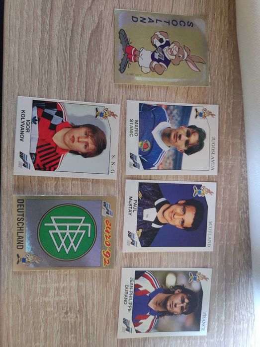 5 cromos Euro 1992
