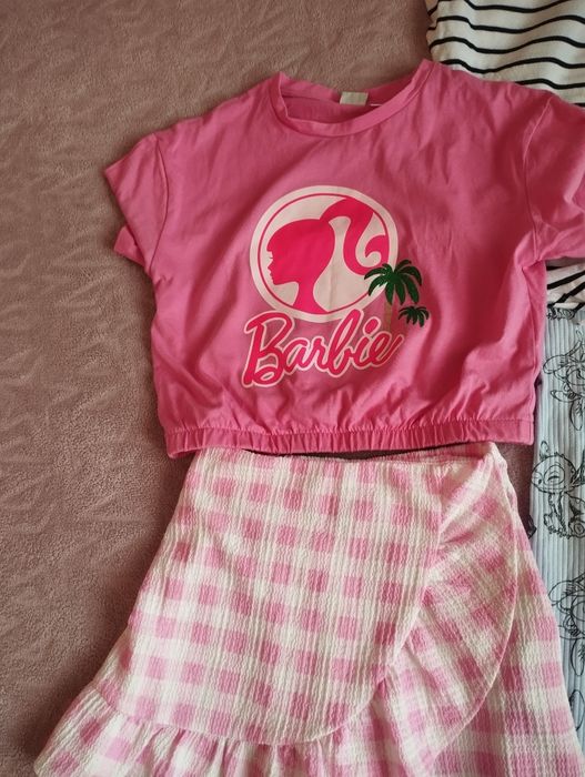 Пакет речей для дівчинки 6-7-8 років. Футболка, ромпер, плаття, лосини