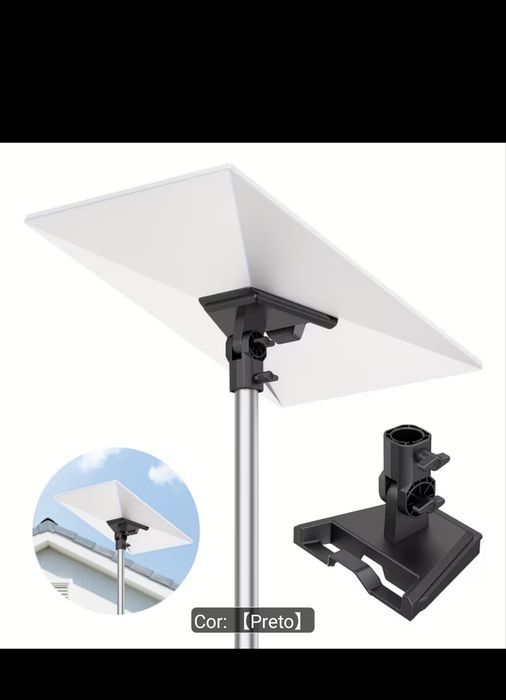 suporte de parede ou telhado ajustável para antena Starlink (Gen 3 / Mini).