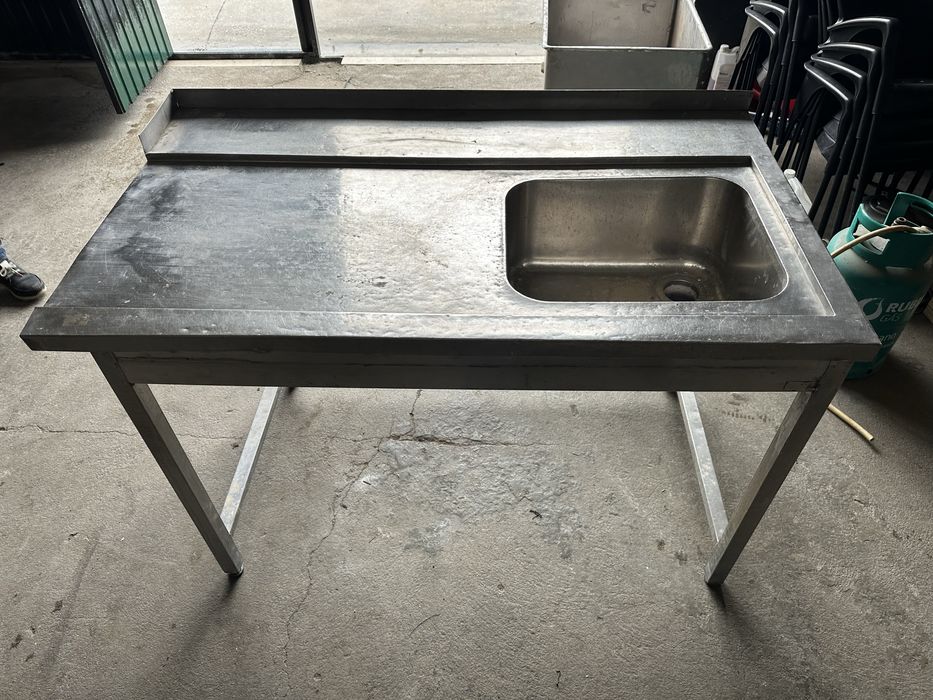 Bancada de inox cuba grande