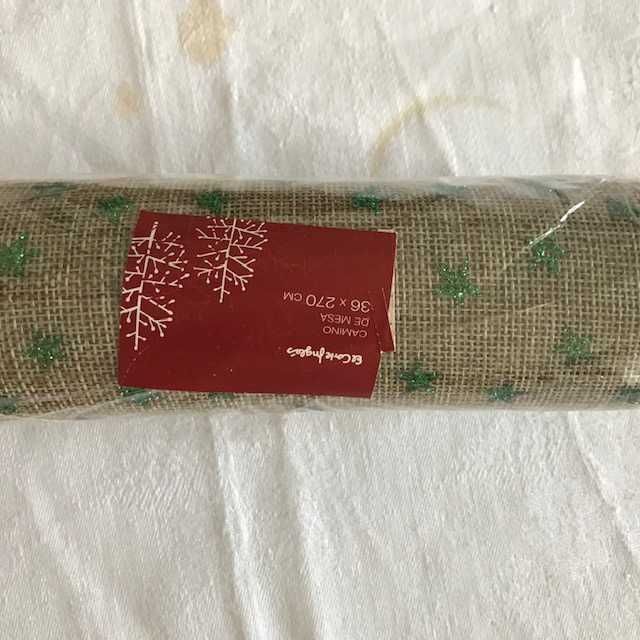 El Corte Inglês Caminho de mesa Novo natal estrelas verdes