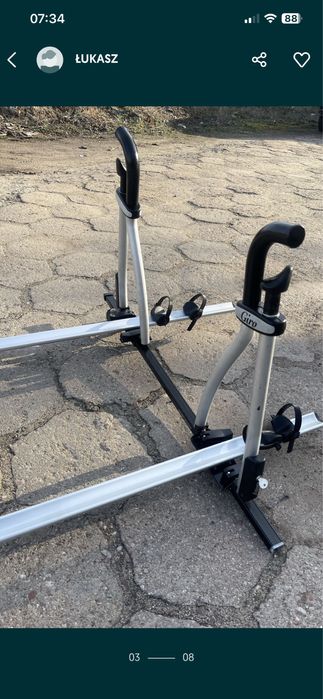 Bagaznik uchwyty  rowerowe Atera Giro , kluczyki , belki