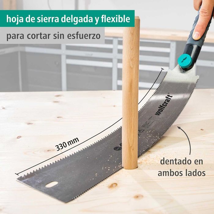 wolfcraft Serra japonesa, Caixa de encaixe e esquadro falso + Oferta kit instalação