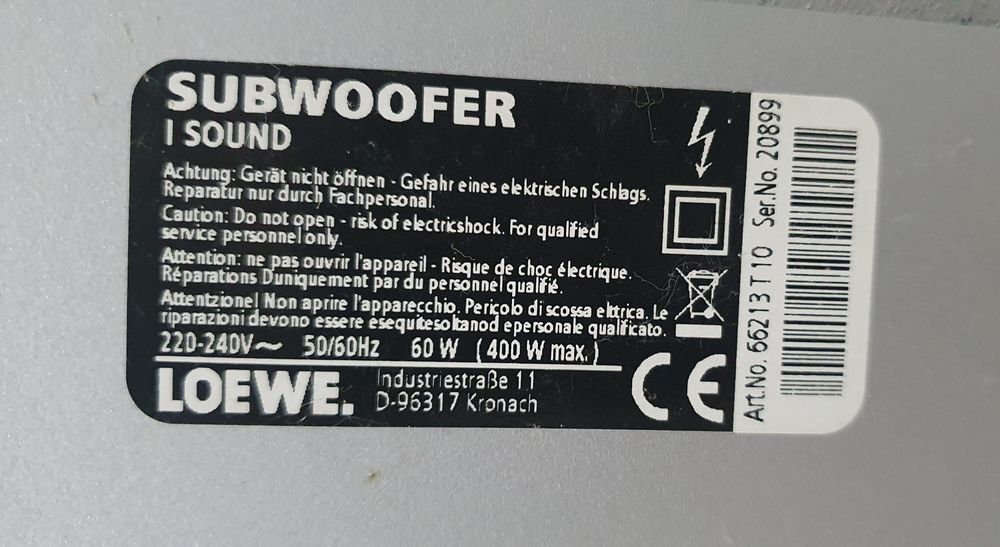 Subwoofer/Amplificador  LOEWE para venda