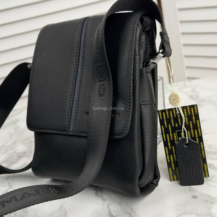 Чоловіча шкіряна сумка Армані кожаная Armani