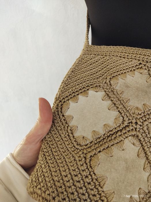 Плетена сумка кросбоді