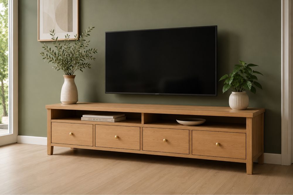 Szafka drewniana pod TV 180 cm