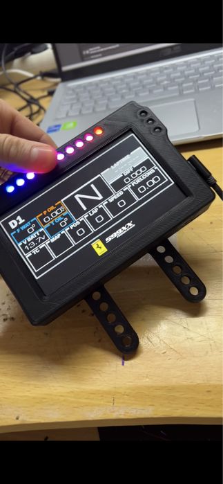 Dashboard sim racing 5" +led