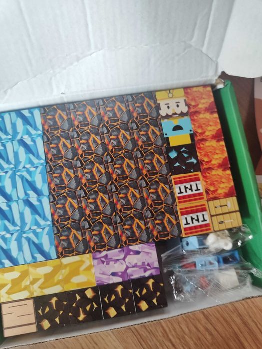 Klocki magnetyczne Minecraft wulkan zabawka edukacyjna