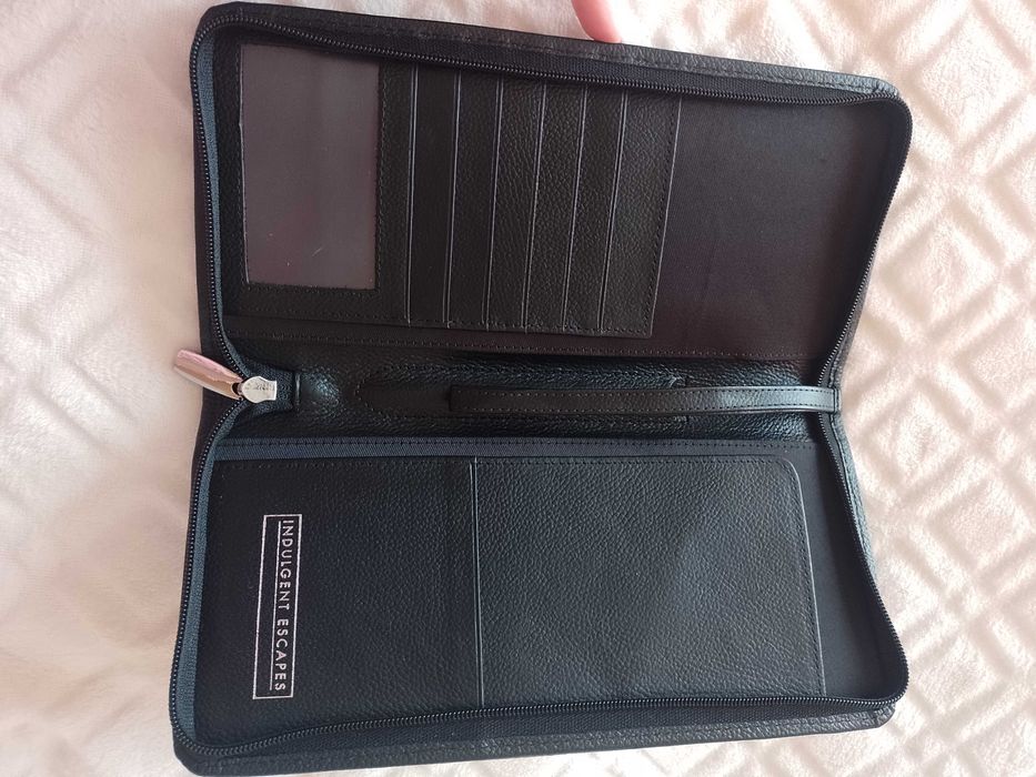 Genuine Leather/Duży, skórzany portfel na karty z Londynu, saszetka