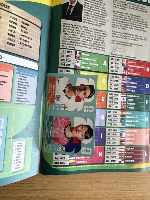 Caderneta Mundial 2026 Panini — envio incluído