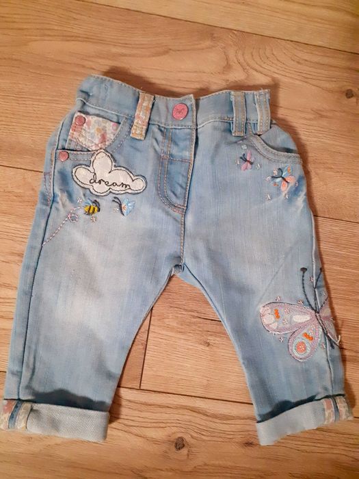 Komplet dla dziewczynki 3-6 miesięcy, 74 cm - 2x spodnie, bluzeczka