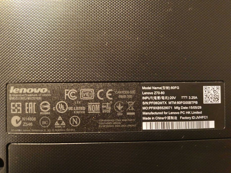 Laptop Lenovo Z70-80 80FG