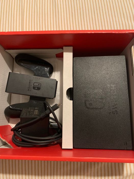 Nintendo switch + jogo sports + acessórios + raquetes