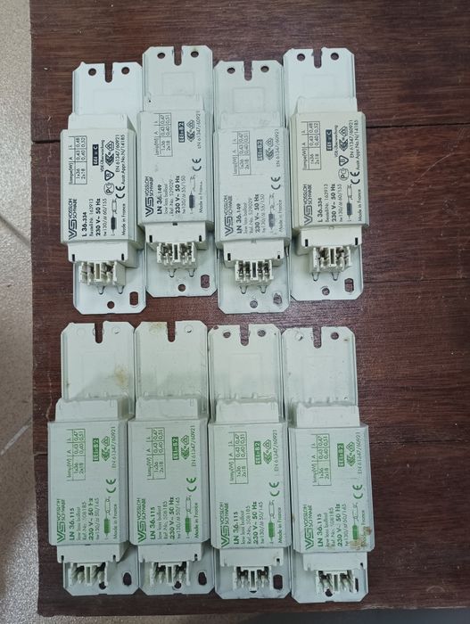 8 balastros para lâmpadas fluorescentes