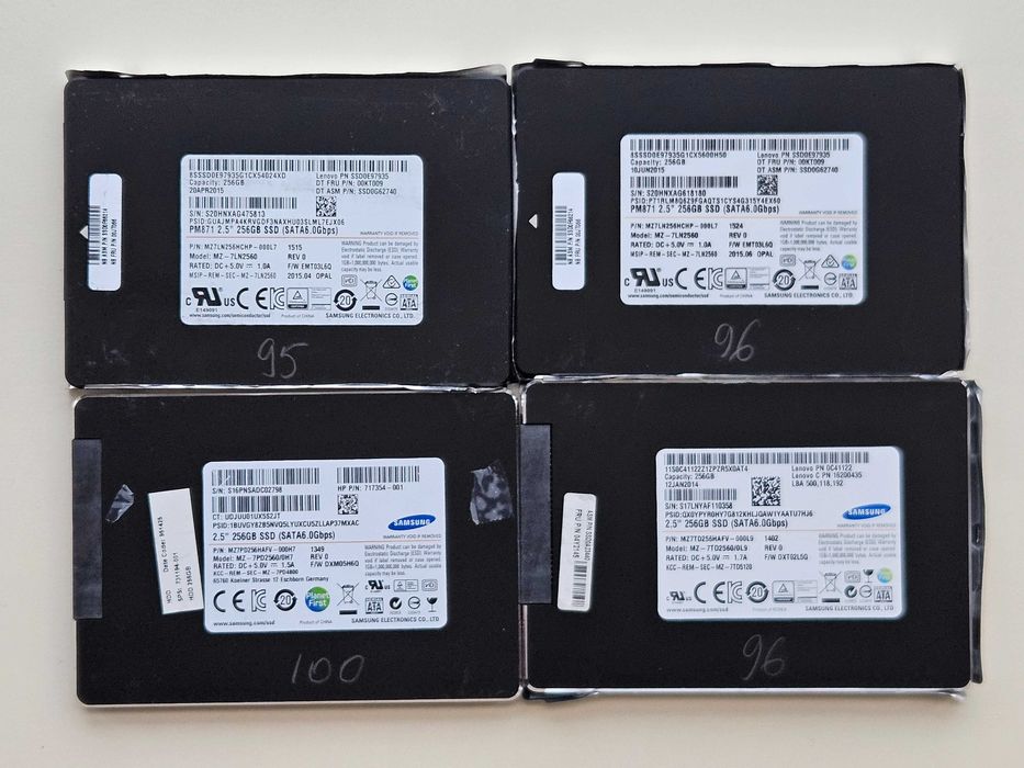 SSD 256Gb SATA 2.5 Samsung Intel SK hynix Micron