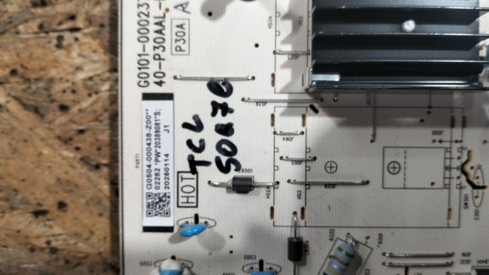 Fonte de alimentação TCL 50q7c