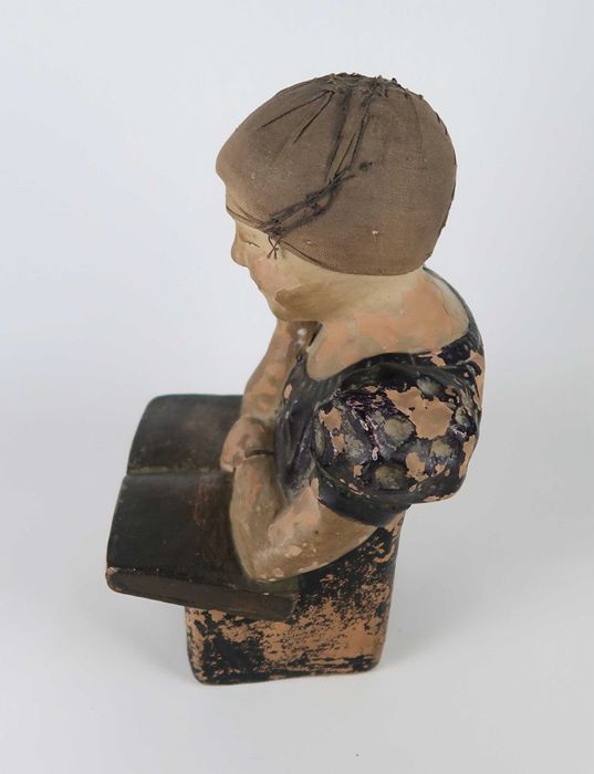 Estudiosa - Escultura em barro Séc. XIX / XX (ref 1)